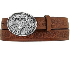 Justin Boots girls Western Scroll Belt